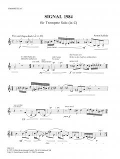 Signal 1984 von Armin Schibler für Trompete Solo in C im Alle Noten Shop kaufen