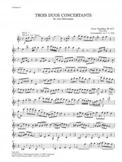 Trois Duos concertants von Frantisek Thadeus Blatt für 2 Klarinetten im Alle Noten Shop kaufen