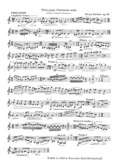 Pièce op. 84 pour clarinette seul von Peter Escher 