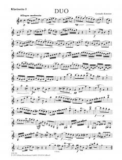 Duo in C für 2 Klarinetten (Päuler) von Conradin Kreutzer 
