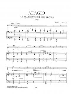 Adagio für Klarinette in B und Klavier von Walther Aeschbacher 