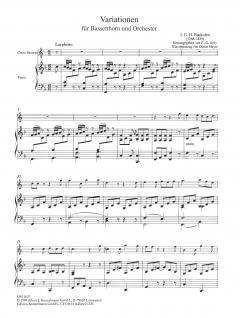 Variationen für Bassetthorn und Klavier von Johann Georg Heinrich Backofen 