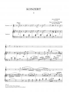 Konzert B-dur für Klarinette von Anton Dimler 