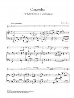 Concertino von Rudolf Jettel für Klarinette in B und Klavier im Alle Noten Shop kaufen