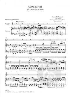 Konzert Es-Dur von Leopold Antonín Koželuh für Klarinette und Orchester im Alle Noten Shop kaufen