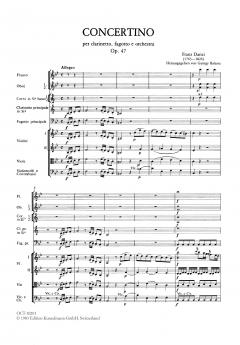 Concertino B-Dur für Klarinette und Fagott von Franz Danzi 