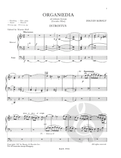 Organoedia ad Missam Lectam von Zoltan Kodaly 