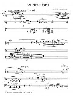 Anspielungen für Klarinette in B und Klavier von Armin Schibler 