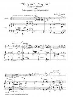 Story in five Chapters von D. C. Vackar für Klarinette, Streichorchester und Schlagzeug im Alle Noten Shop kaufen