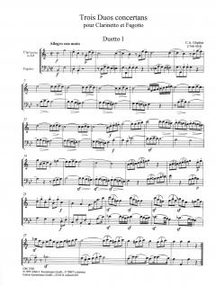 Trois Duos concertans von Karl Andreas Göpfert für Klarinette und Fagott im Alle Noten Shop kaufen