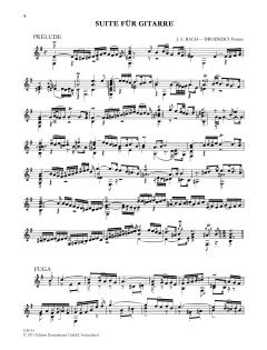 Suite für Gitarre Nr. 5 von J.S. Bach 