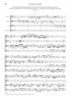 Fünf Fugen für Streichquartett KV 405 von Wolfgang Amadeus Mozart im Alle Noten Shop kaufen