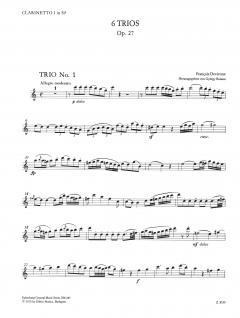 6 Trios op. 27/2 für 2 Klarinetten und Fagott von François Devienne für Holzbläser Trio im Alle Noten Shop kaufen