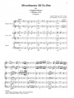 Divertimento Nr. 3 Es-dur (Joseph Fiala) 