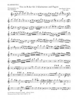 Trio B-dur für 2 Klarinetten und Fagott für Holzbläser Trio (Stimmensatz) im Alle Noten Shop kaufen