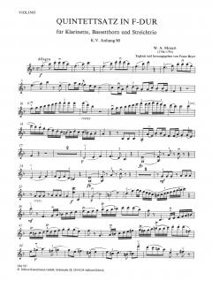 Quintensatz F-dur KV 580b Anhang 90 (W.A. Mozart) 