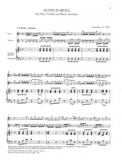Suite d-Moll fuer Floete, Violine und B.C. 