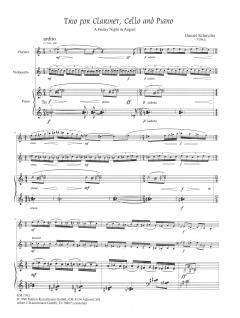 Trio For Clarinet, Cello And Piano (Daniel Schnyder) 