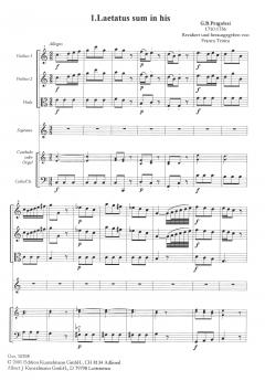 Psalm Laetatus sum in his (Salmo 121) von Giovanni Battista Pergolesi für Sopran und Streichorchester im Alle Noten Shop kaufen (Partitur)