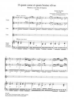O quam carae et quam beatae silvae von A. Sacchini 