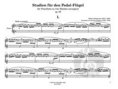 Studien für den Pedalflügel op. 56 von Robert Schumann 