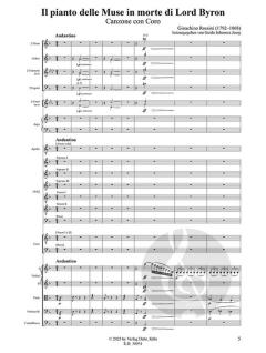 Il pianto delle Muse in morte di Lord Byron  - Canzone con Coro von Gioachino Rossini 