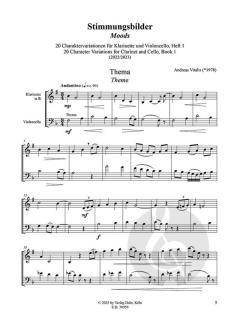 Stimmungsbilder, Heft 1, 20 Charaktervariationen (Thema u. Nrn. 1-10) von Andreas Vitalis 