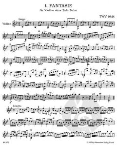 12 Fantasien für Violine ohne Bass von Georg Philipp Telemann im Alle Noten Shop kaufen