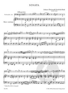 Sonate G-Dur von Johann Sebastian Bach für Violoncello und Basso continuo im Alle Noten Shop kaufen