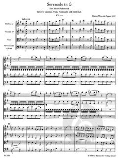 Eine kleine Nachtmusik KV 525 von Wolfgang Amadeus Mozart 