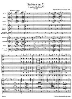 Sinfonie Nr. 41 C-Dur KV 551 von Wolfgang Amadeus Mozart 