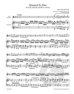 Konzert Es-Dur von Johann Sebastian Bach für Viola, Streicher und Basso continuo im Alle Noten Shop kaufen