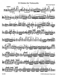 21 Etüden für Violoncello von Jean-Louis Duport im Alle Noten Shop kaufen