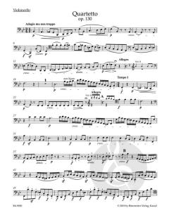 Streichquartett B-Dur op. 130 von Ludwig van Beethoven im Alle Noten Shop kaufen (Stimmensatz)