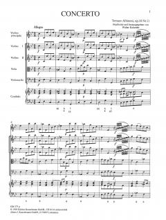 Concerto à cinque g-moll op. 10/11 von Tomaso Giovanni Albinoni für Violine und Streichorchester im Alle Noten Shop kaufen