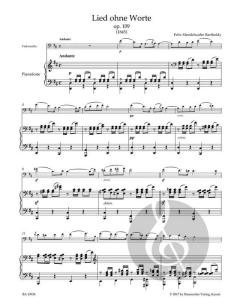 Lied ohne Worte op. 109 von Felix Mendelssohn Bartholdy für Violoncello und Klavier im Alle Noten Shop kaufen