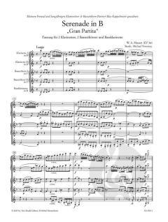 Serenade in B "Gran Partita" KV 361 von Wolfgang Amadeus Mozart 