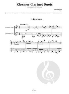 Klezmer Clarinet Duets von Samuel Berthod 