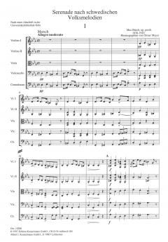 Serenade nach schwedischen Melodien von Max Bruch für Streichorchester im Alle Noten Shop kaufen (Partitur)