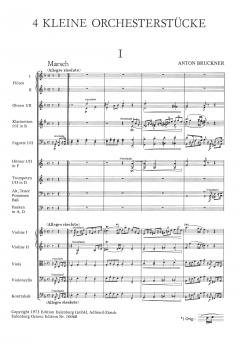 4 kleine Orchesterstücke von Anton Bruckner im Alle Noten Shop kaufen (Partitur)