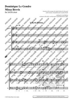 Missa Brevis  von Dominique Le Gendre 