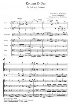 Konzert D-Dur für Viola und Orchester von Franz Anton Hoffmeister im Alle Noten Shop kaufen (Partitur)