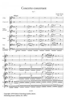Concerto concertant D-Dur op. 3 von Joseph Reicha für 2 Violinen, 2 Oboen, 2 Hörner und Streichorchester im Alle Noten Shop kaufen