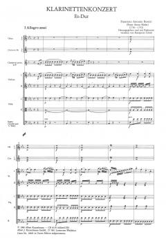 Konzert Es-Dur für Klarinette und Orchester von Antonio Rosetti im Alle Noten Shop kaufen (Partitur)