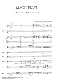 Magnificat für Soli, gemischten Chor und Orchester von Giovanni Battista Sammartini im Alle Noten Shop kaufen (Partitur)