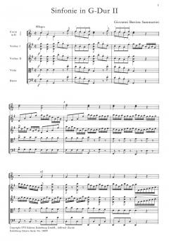 Sinfonie Nr. 2 G-dur von Giovanni Battista Sammartini für 2 Hörner und Streichorchester im Alle Noten Shop kaufen (Partitur)