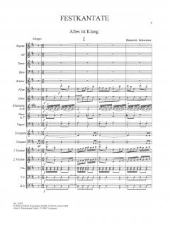 Festkantate von Heinrich Schweizer für 4-stimmigen gemischten Chor, Kantor (Gemeinde) und Orchester im Alle Noten Shop kaufen (Partitur)