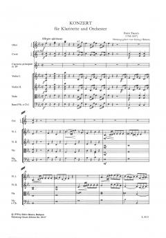 Konzert Es-Dur für Klarinette in B und Orchester von Franz Tausch im Alle Noten Shop kaufen (Partitur)