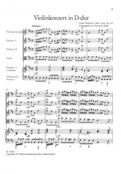 Konzert D-Dur op. 1/4 für Violine und Streichorchester von Carlo Tessarini im Alle Noten Shop kaufen (Partitur)