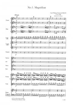 Magnificat von Carl Philipp Emanuel Bach für 4 Solostimmen, gemischten Chor und Orchester (Darvas) im Alle Noten Shop kaufen